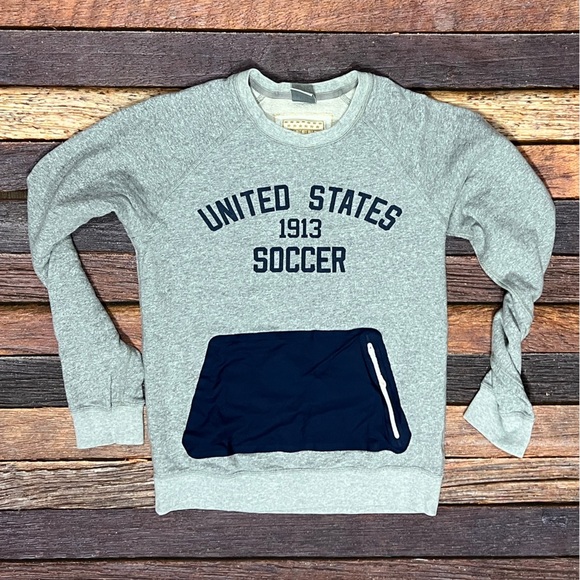 United States Soccer 1913 Centennial Crewneck Gray Nike Women's Sweatshirt - Picture 1 of 9